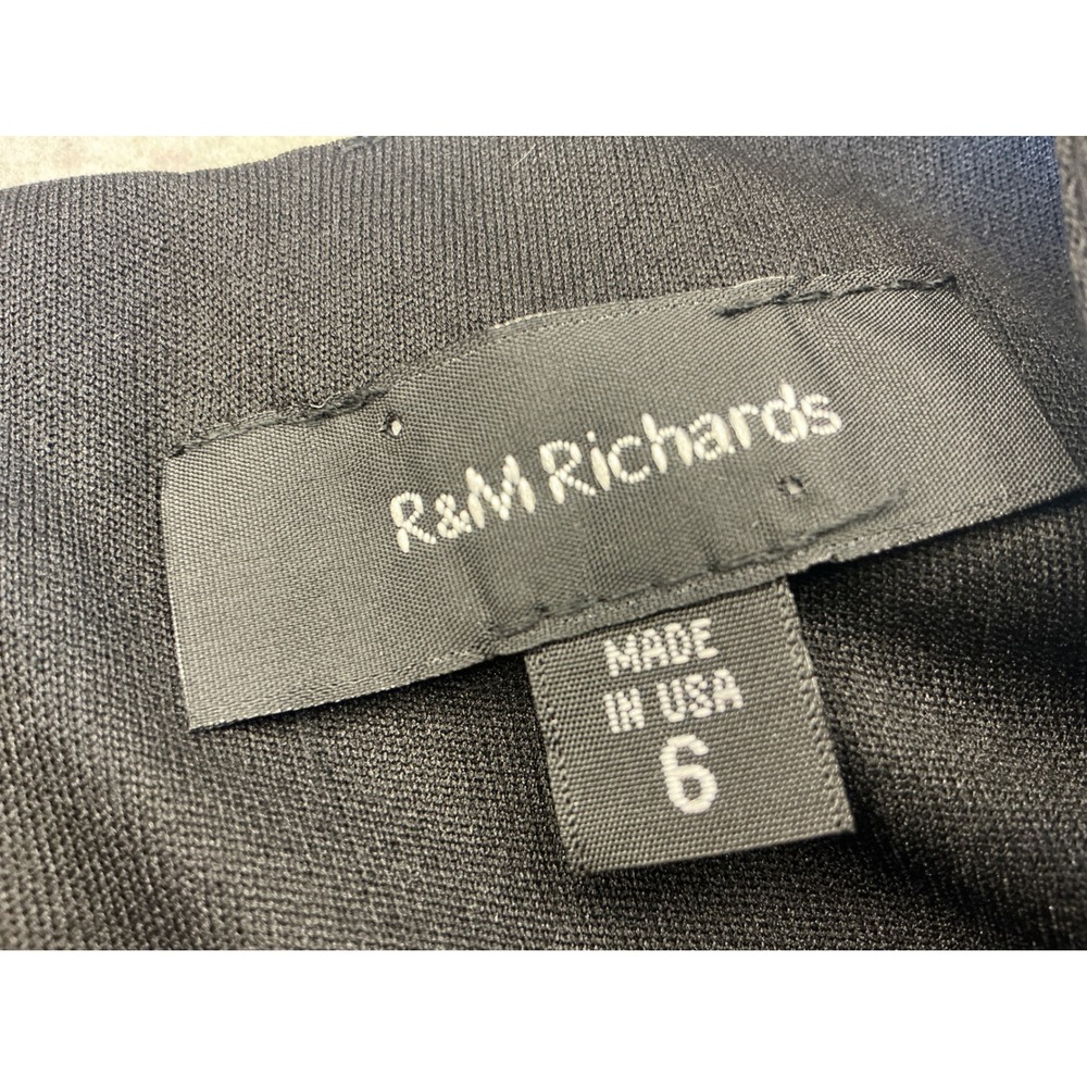 R&M Richard's Black Sequin Tiered Sheath Cocktail Dress Size 6 Formal NWT - Picture 9 of 16